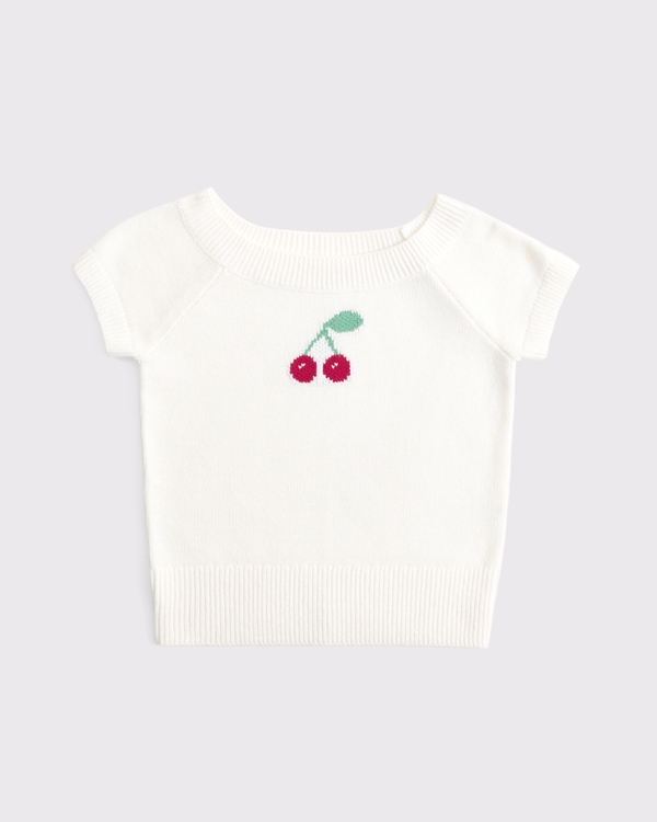 slim sweater top, White view 1