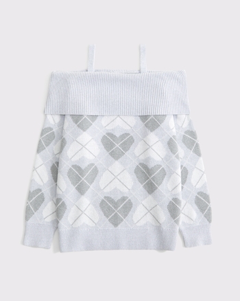 slouchy off-the-shoulder sweater