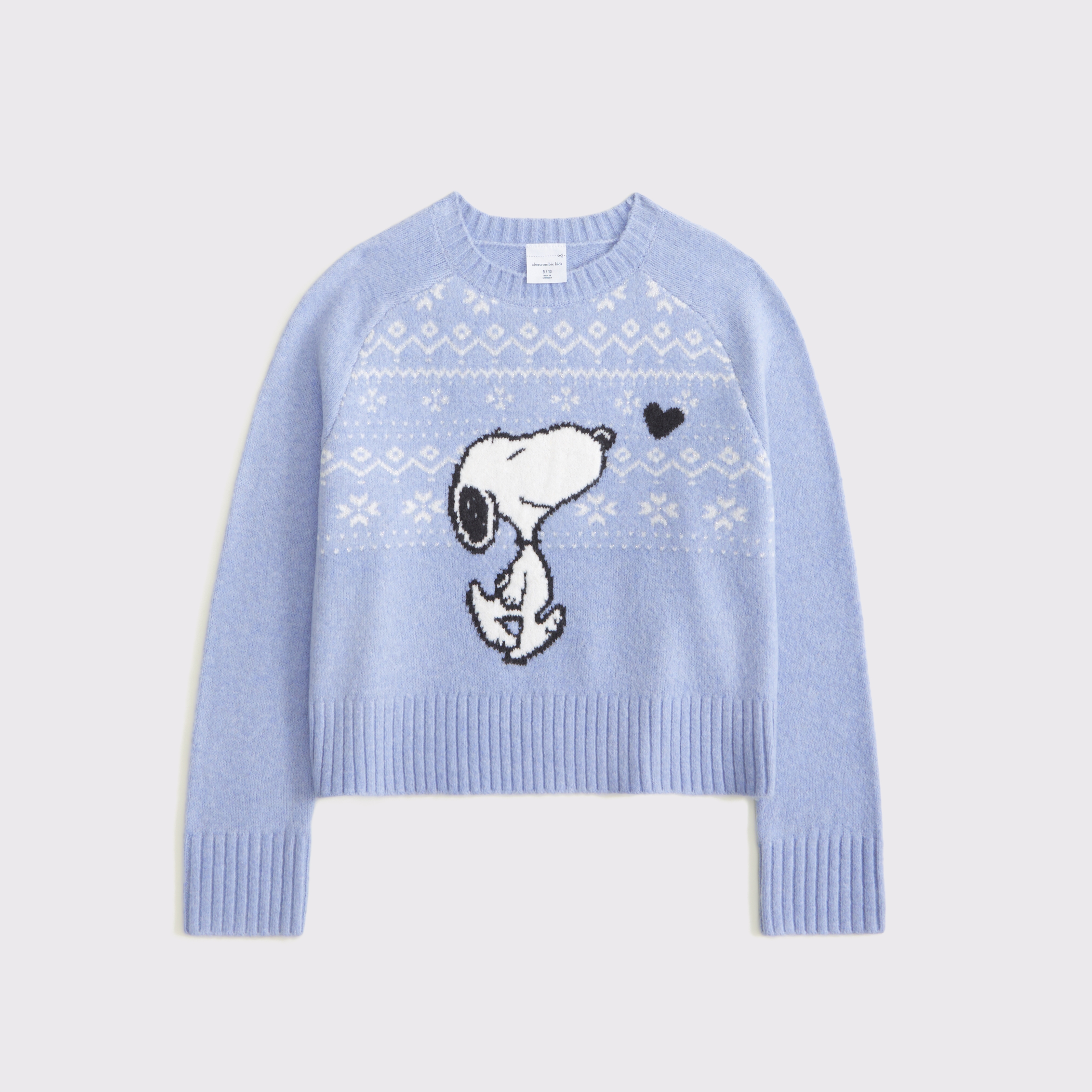 Abercrombie & Fitch Kids' Snoopy Graphic Crew Sweater In Blue