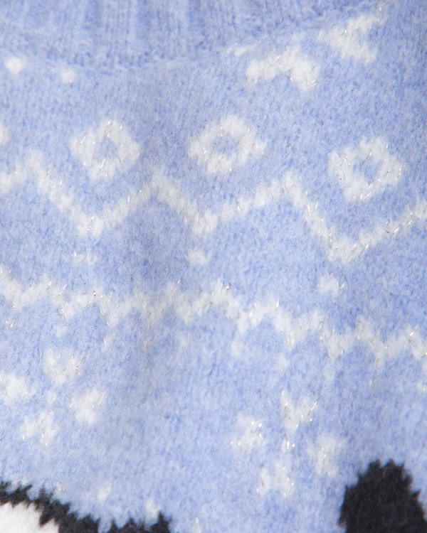 snoopy graphic crew sweater, Light Blue view 2
