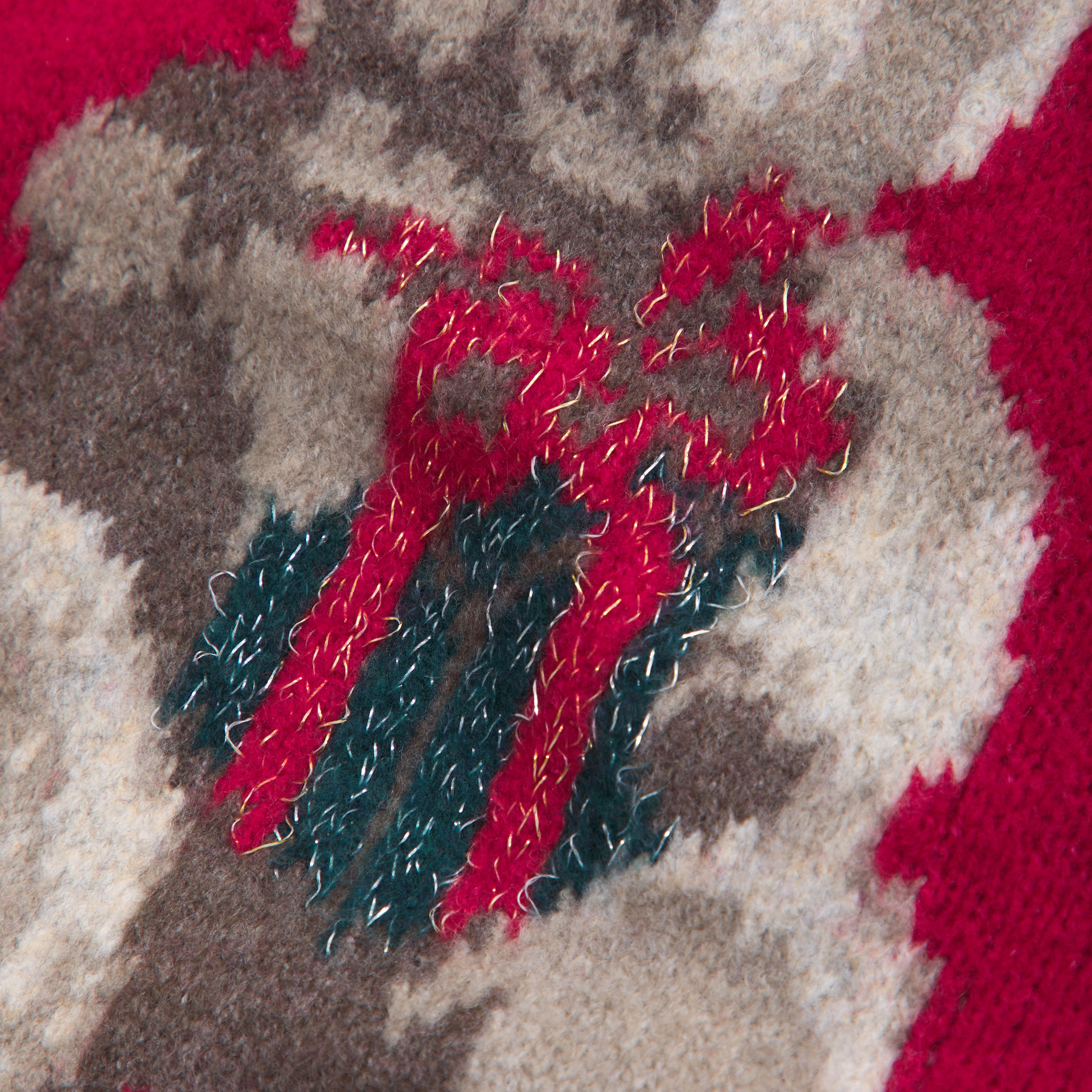 Abercrombie & Fitch Festive Graphic Crew Sweater In Red