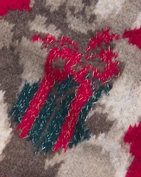 festive graphic crew sweater