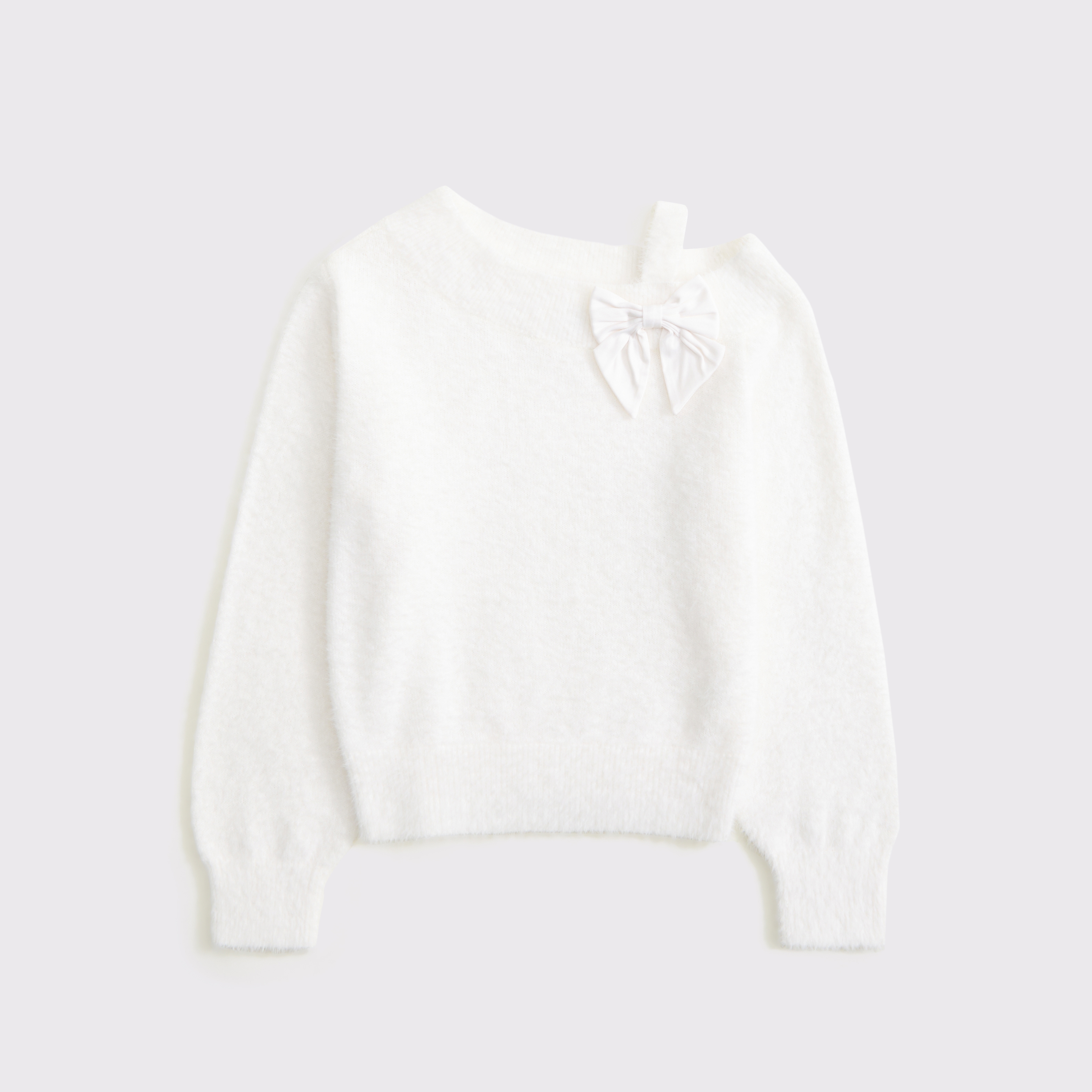 Abercrombie & Fitch Kids' Asymmetrical Bow Sweater In White