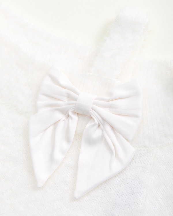 asymmetrical bow sweater