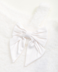 asymmetrical bow sweater