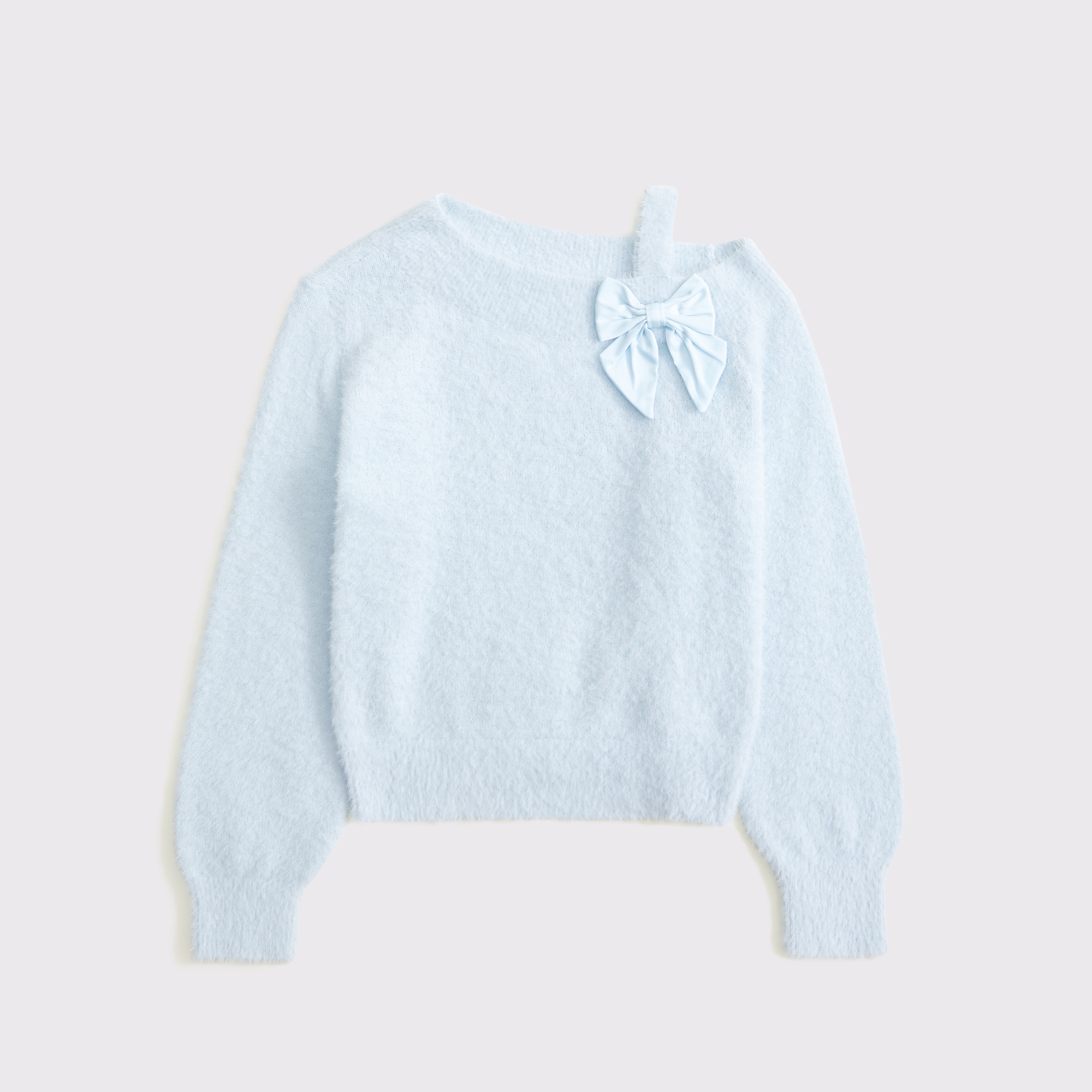 Abercrombie & Fitch Kids' Asymmetrical Bow Sweater In Blue