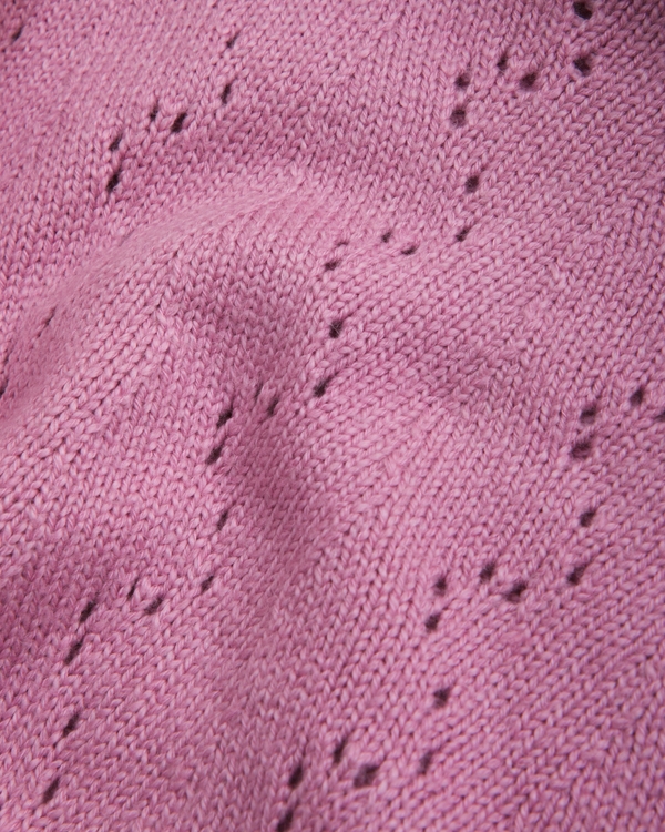 stitched crew sweater, Pink view 2