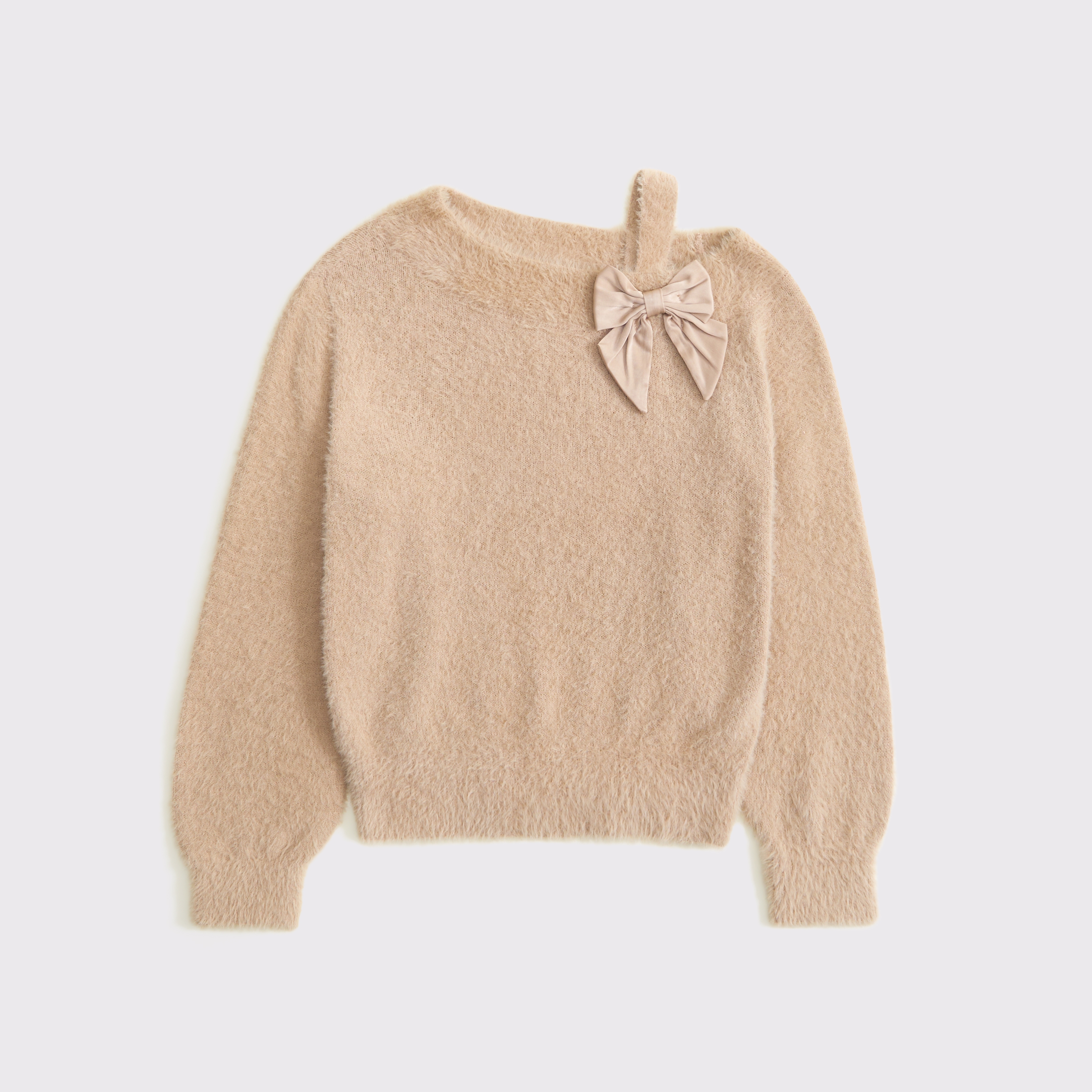 Abercrombie & Fitch Kids' Asymmetrical Bow Sweater In Brown
