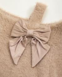 asymmetrical bow sweater