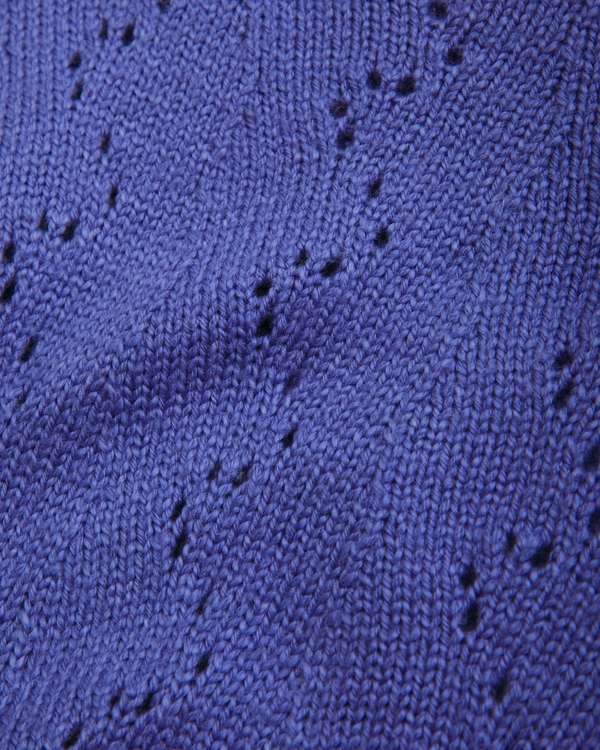 stitched crew sweater, Blue view 2