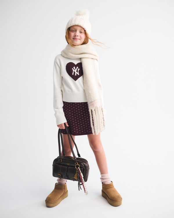 new york yankees graphic crew sweater