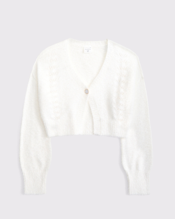 button cardigan, White view 1