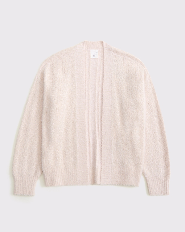 slouchy non-closure shine cardigan, Light Pink view 1