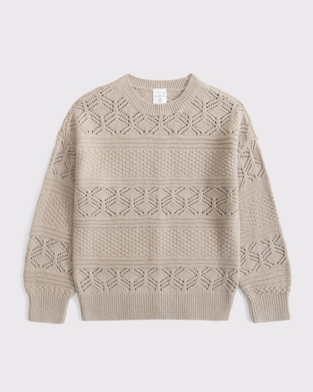 stitched crew sweater