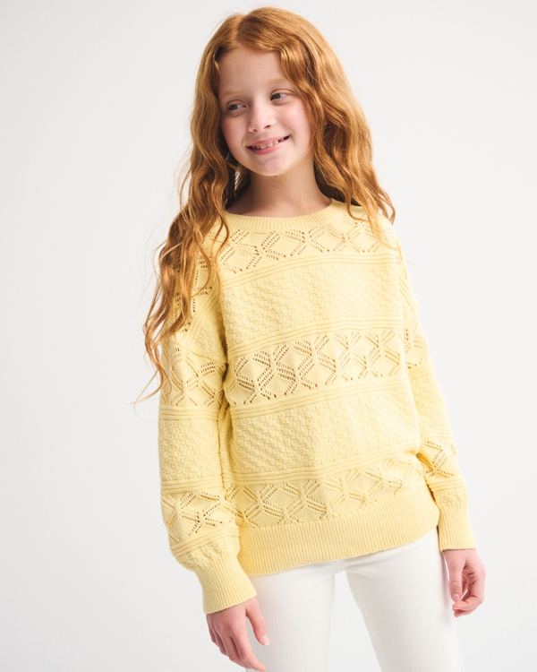 stitched crew sweater