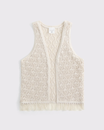 boho fringe sweater vest from Abercrombie & Fitch - $39.95