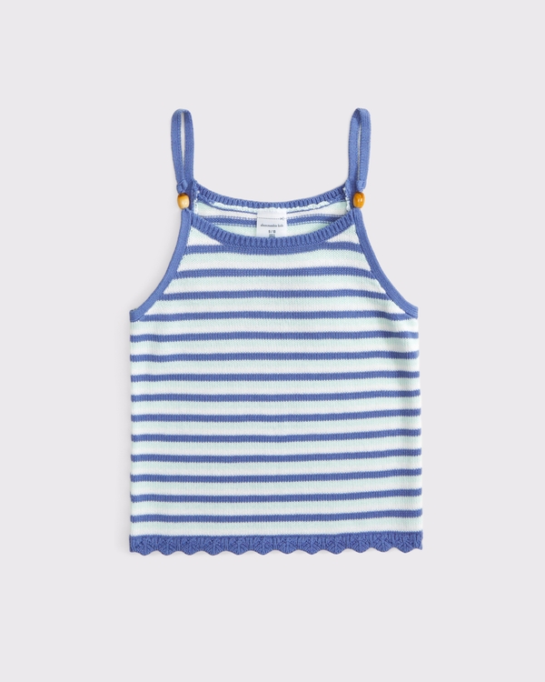 beaded sweater tank, Blue Stripe view 1