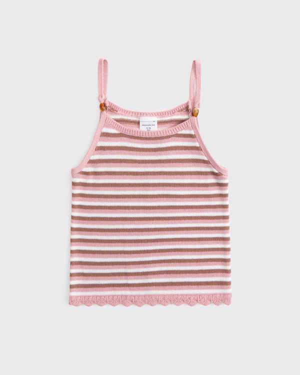 beaded sweater tank, Pink Stripe view 1