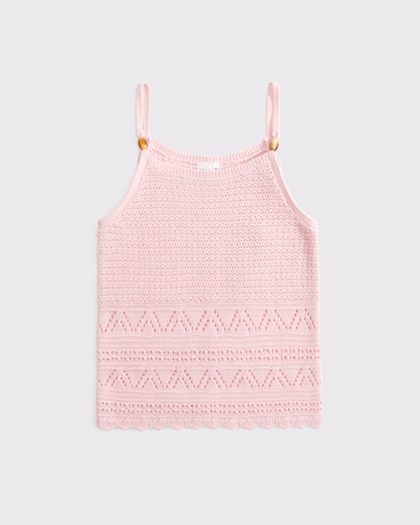 beaded sweater tank, Light Pink view 1