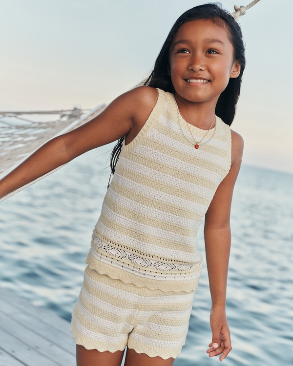 bare sweater tank, Yellow Stripe view 1
