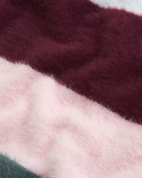 hooded sweater, Burgundy Stripe view 2
