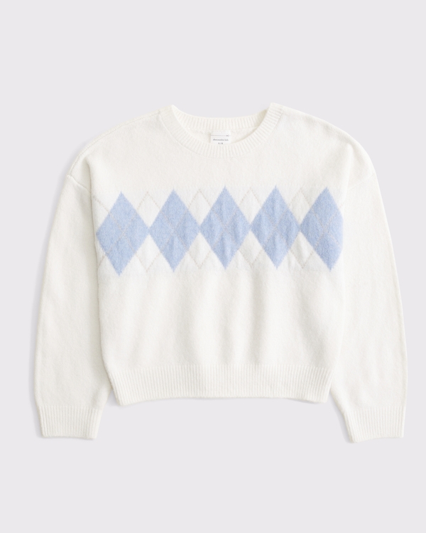 easy crew sweater, White Pattern view 1