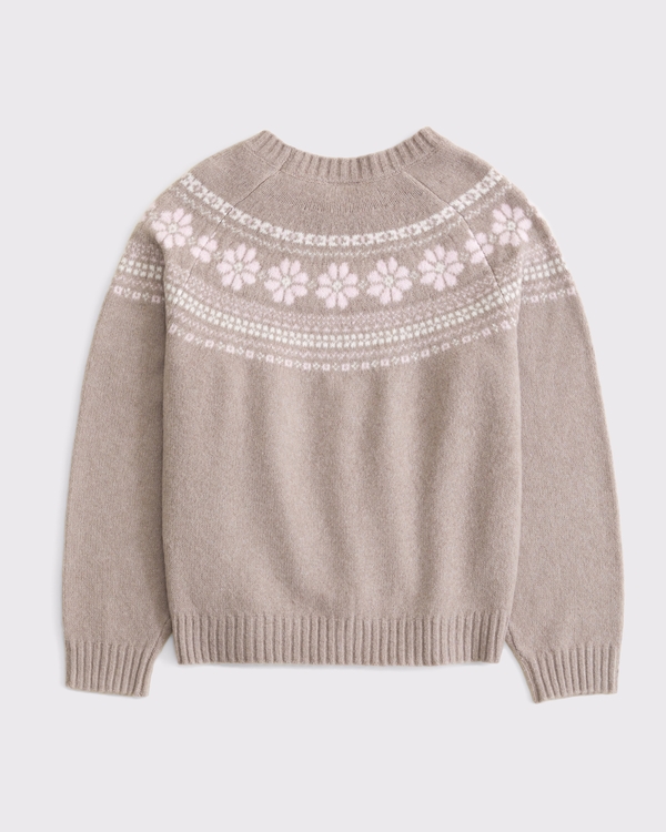 crew sweater, Brown Pattern view 2