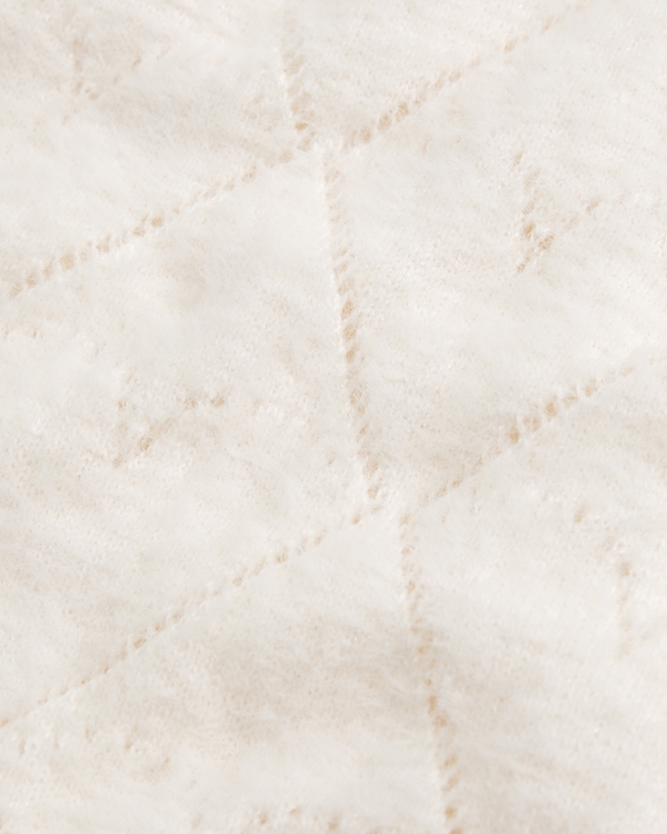pointelle popover hoodie, Cream view 2
