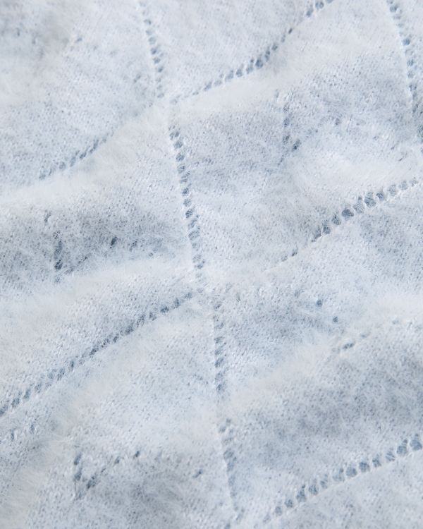 pointelle hooded sweater, Ballet Blue view 2