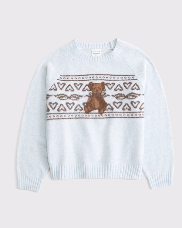 crew sweater, Light Blue Pattern view 1