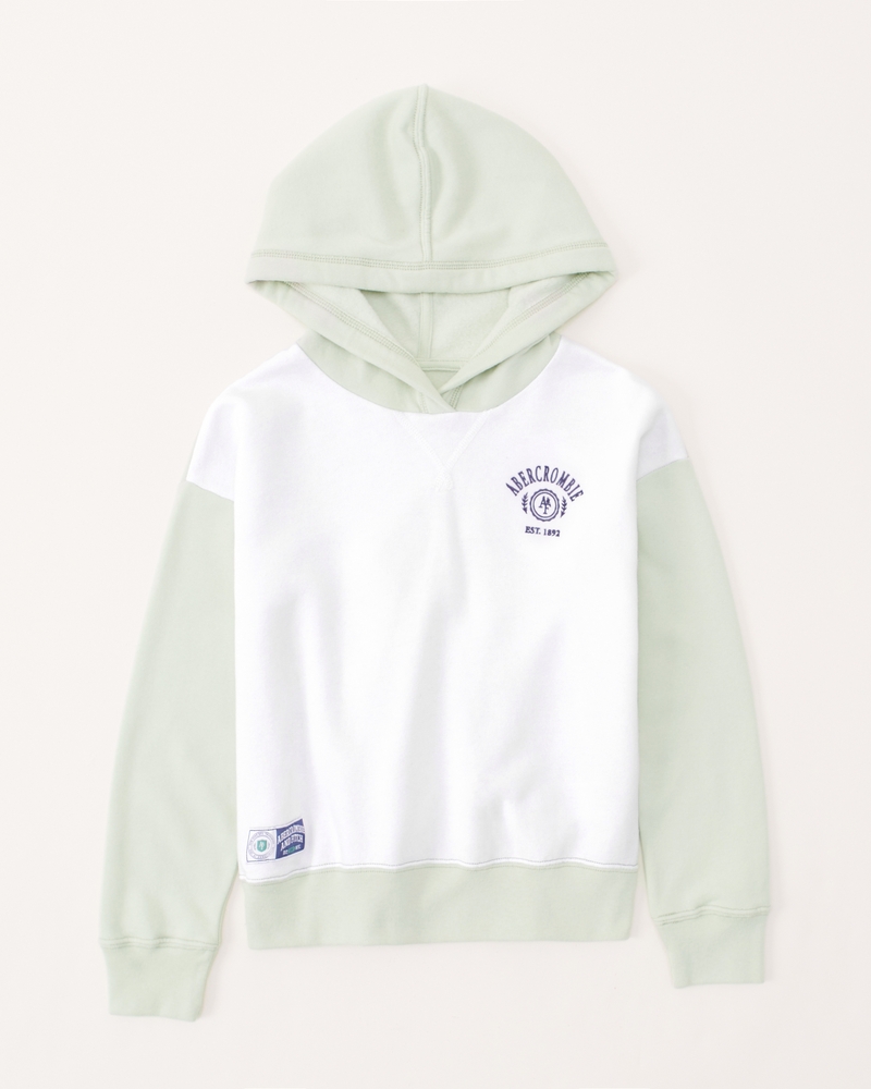 girls varsity embroidered logo hoodie girls clearance
