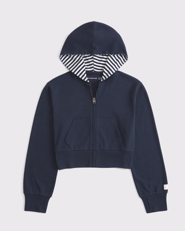 full-zip hoodie, Navy view 2