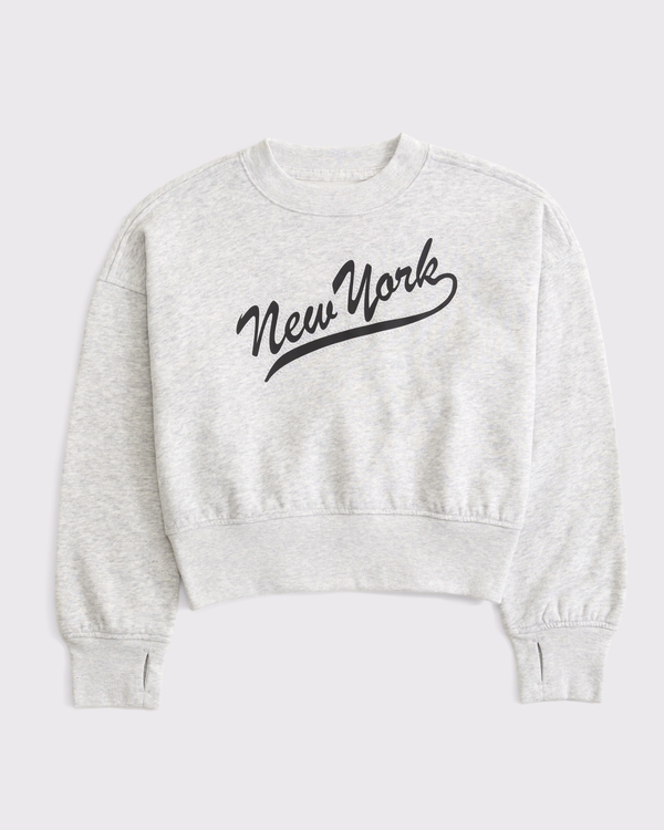 new york crew sweatshirt, Light Gray view 2