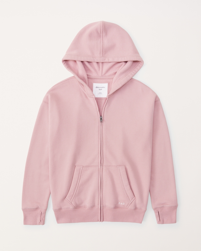 girls essential legging-friendly full-zip hoodie | girls clearance