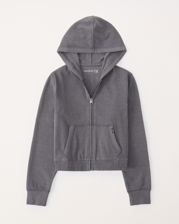 Cropped Zip-Up Hoodie