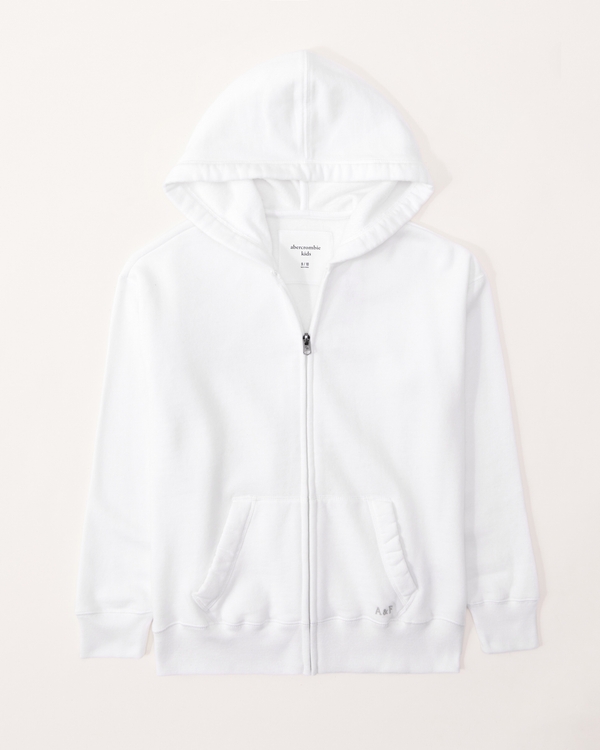 hoodie with white zipper