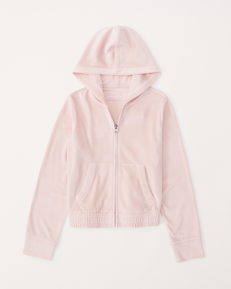 Baby pink discount crop zip hoodie