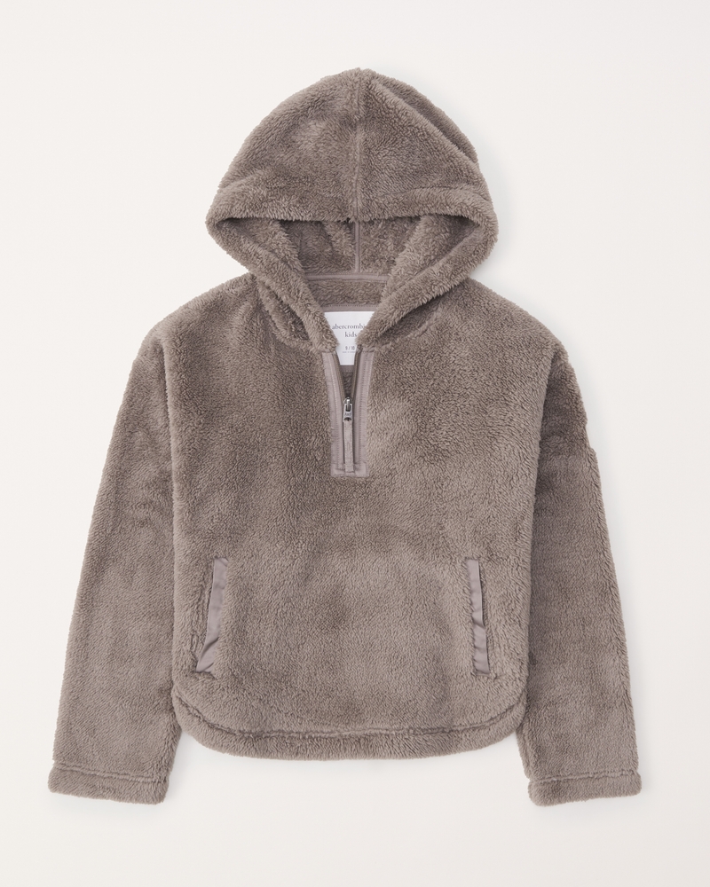 girls cozy quarter zip hoodie girls clearance Abercrombie