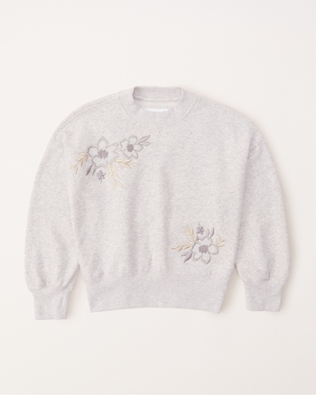 girls floral crew sweatshirt girls clearance Abercrombie