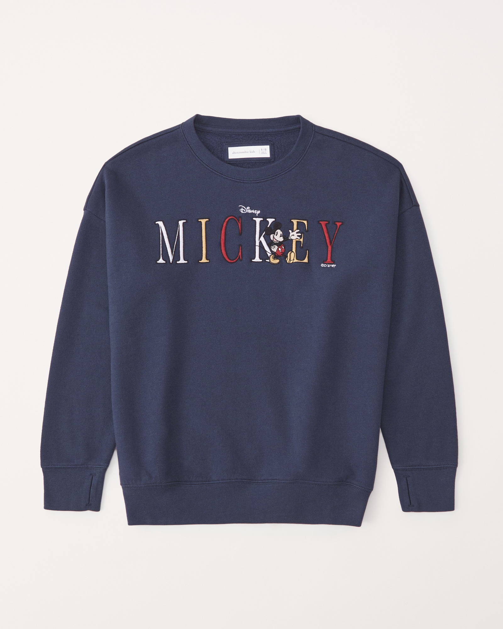 girls legging-friendly mickey mouse graphic crew sweatshirt