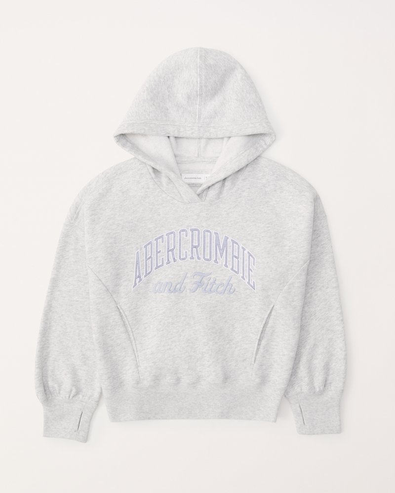 girls logo popover hoodie | girls tops | Abercrombie.com