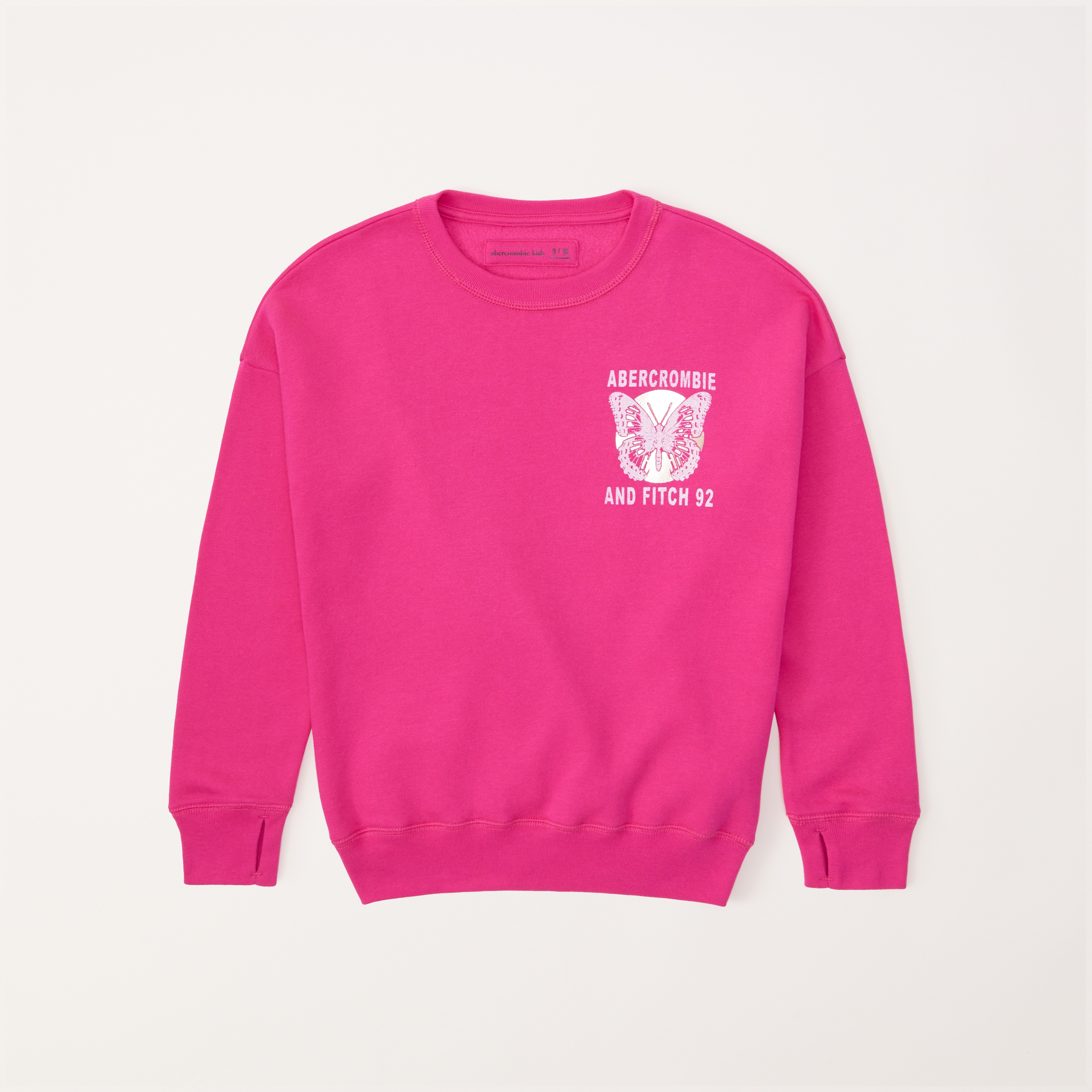 girls legging-friendly graphic logo crew sweatshirt | girls tops