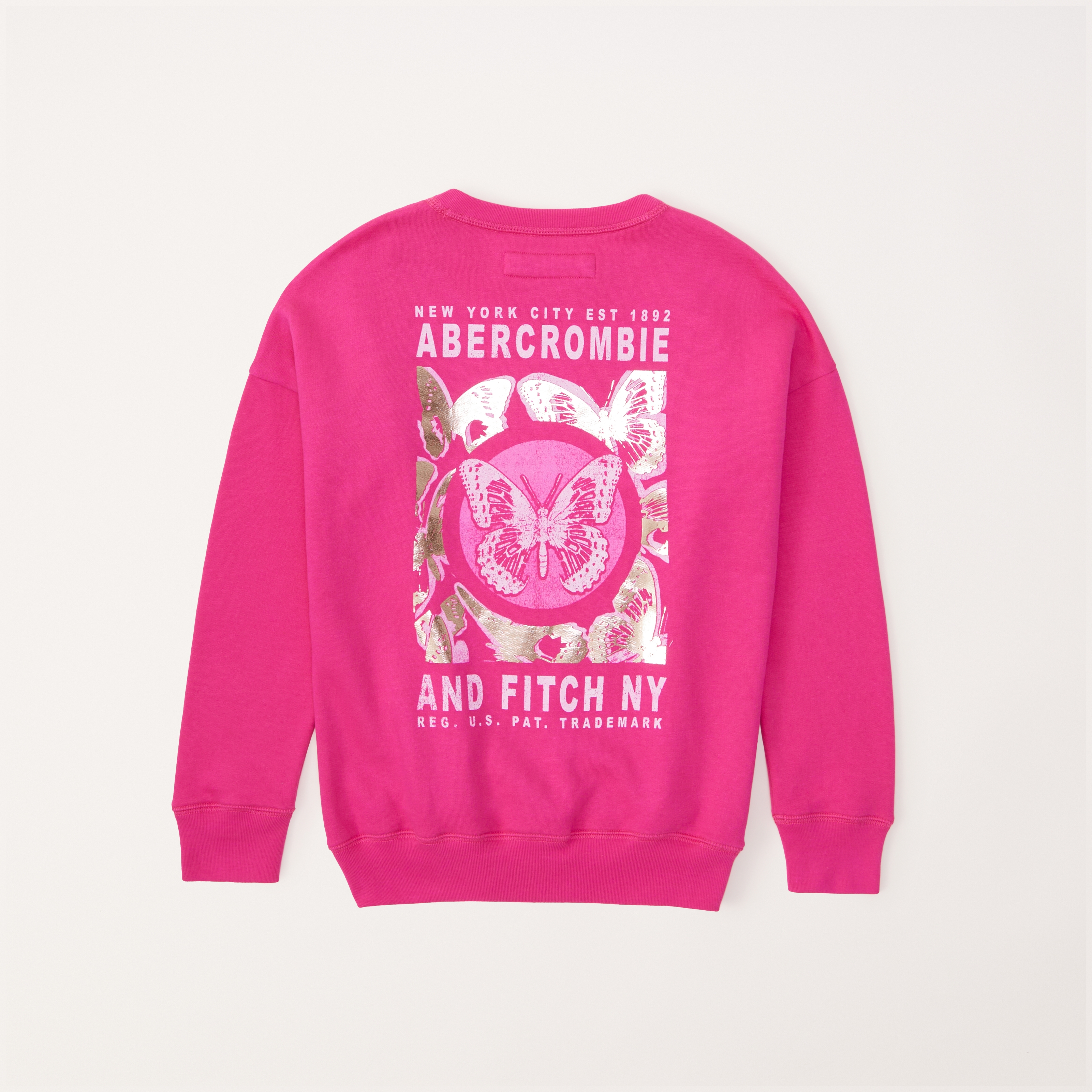 Abercrombie logo sale crew sweatshirt