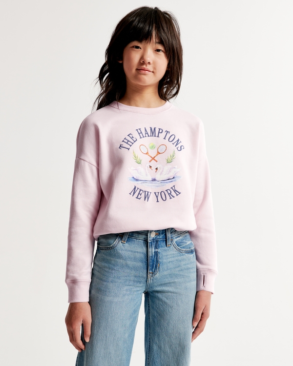 destination crew sweatshirt, Light Pink