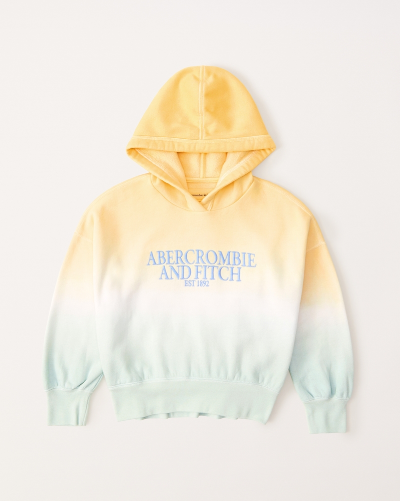 tie dye logo popover hoodie