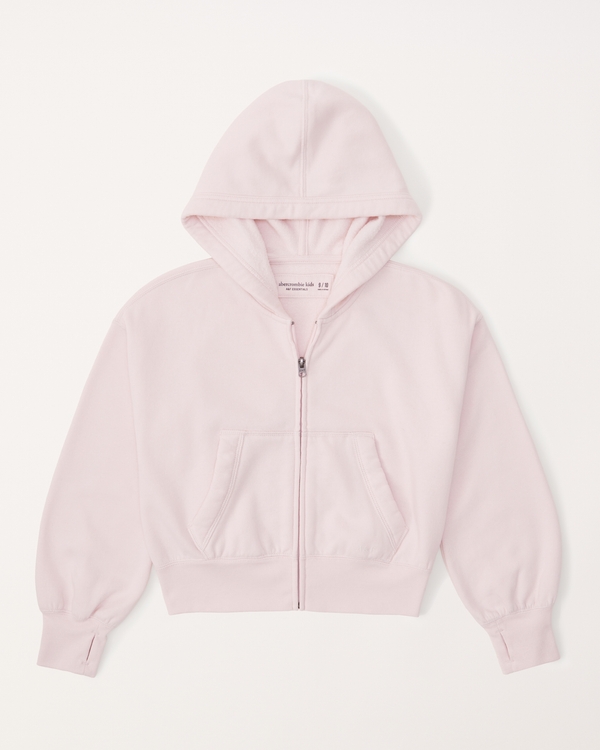 essential sunday wedge full-zip hoodie, Light Pink
