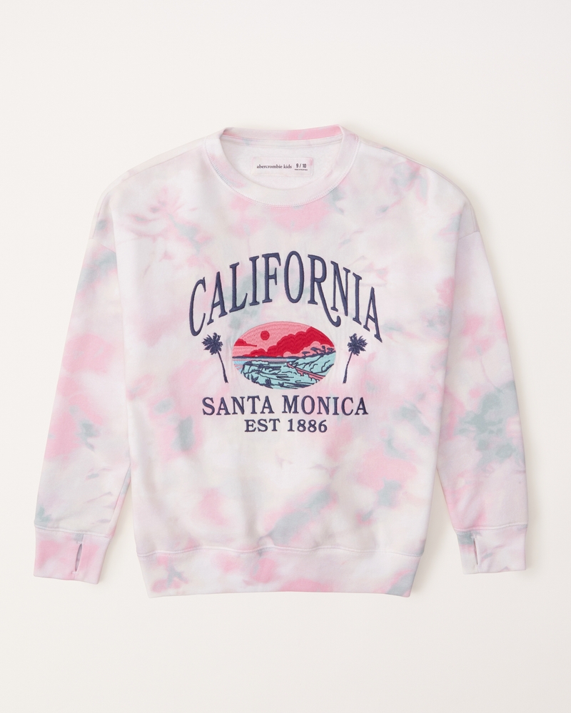 tie dye destination crew sweatshirt