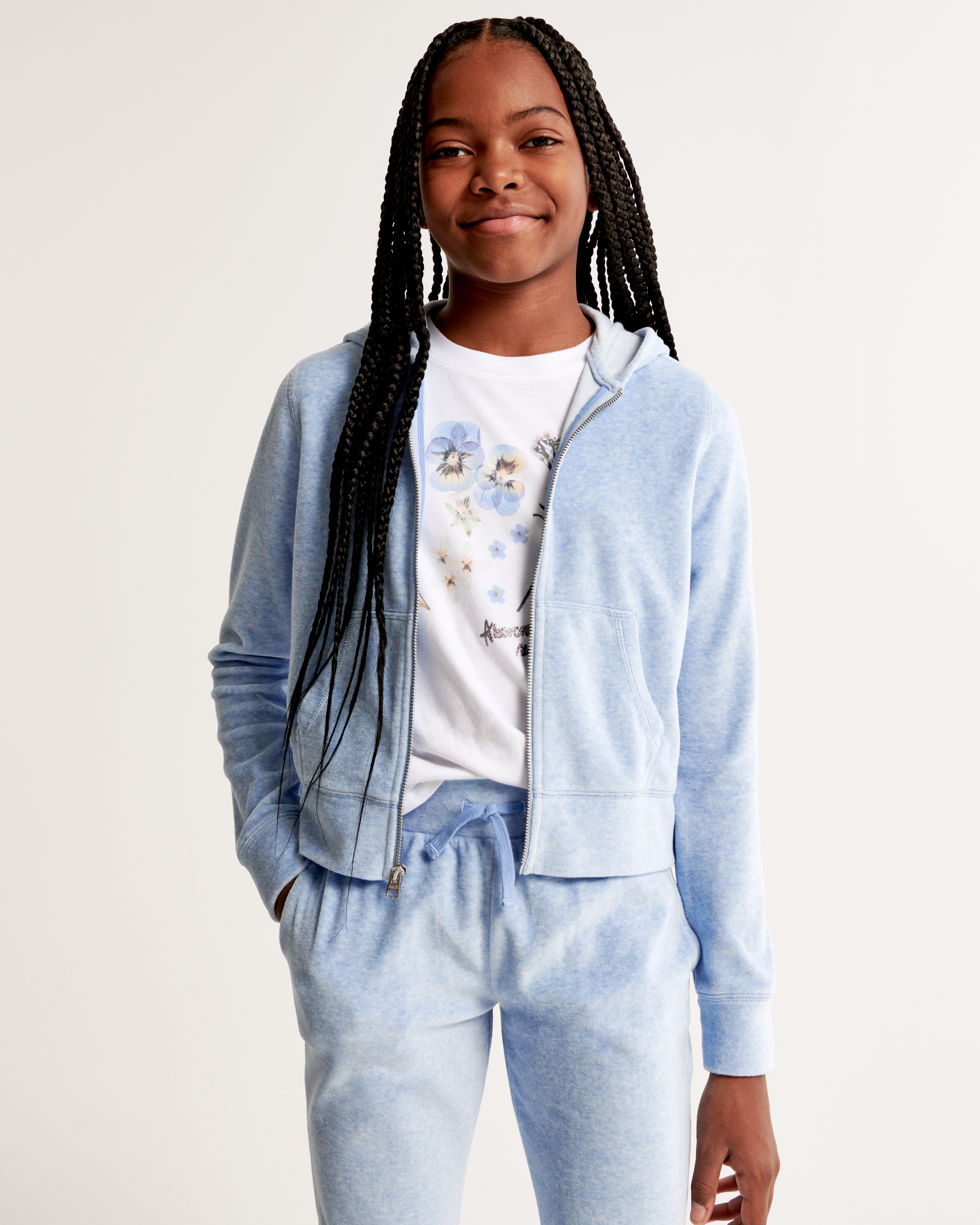 girls chenille full zip hoodie girls clearance Abercrombie