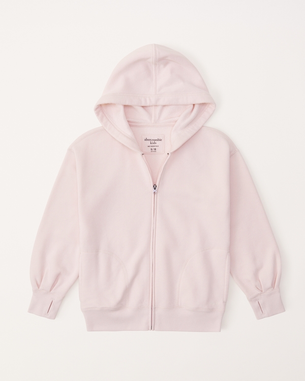 essential sunday legging-friendly full-zip hoodie, Light Pink