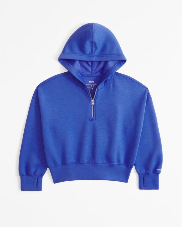 ypb neoknit active quarter-zip hoodie, Blue